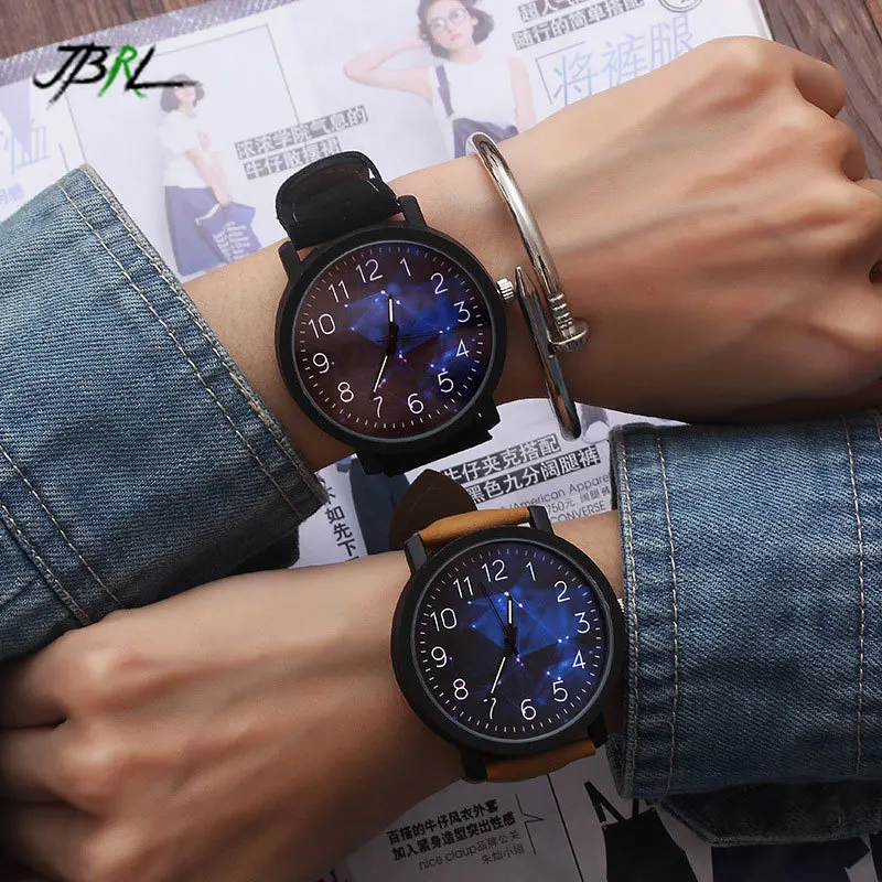 JBRL звездное небо модные наручные часы Мужские в повседневном стиле кварцевые для