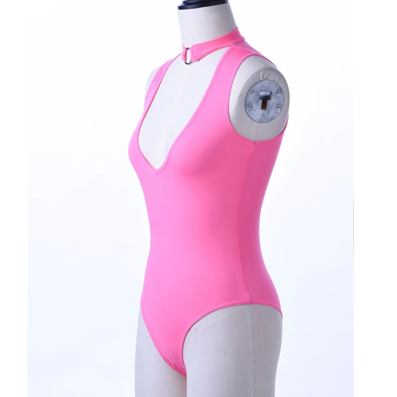

Sexy Women Bodysuit Open Crotch Hollow Out Halter V Neck Femme Bodysuit ropt mujer Leotard One Piece Swimwear Erotic Lingerie