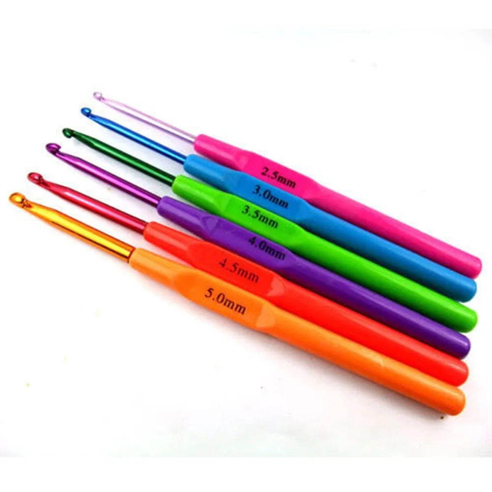 Новое поступление 6 шт красочные мягкие пластиковые ручки глинозема крючком