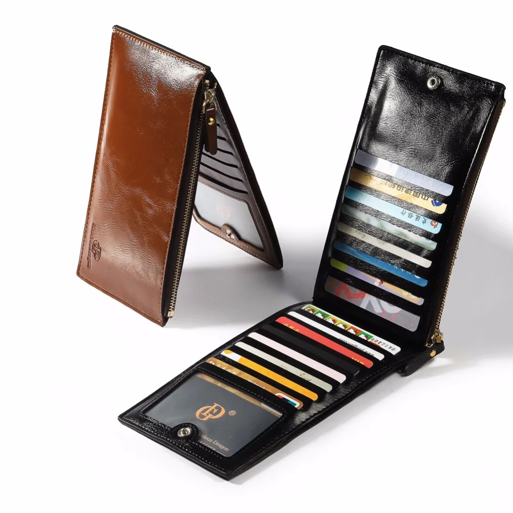 Новый дизайн бренда горячей продажи мужчин и женщин кожаный бумажник карты