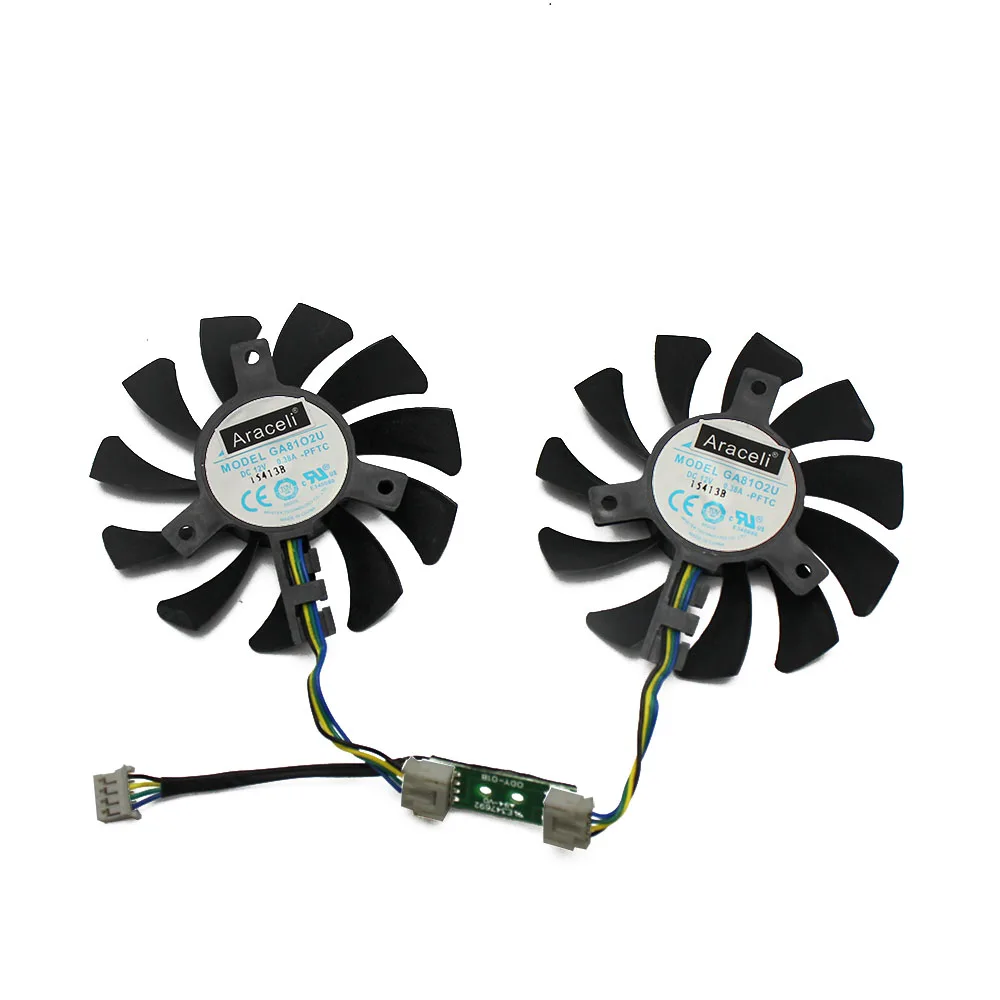 75 мм GA81S2U-PFTG GTX970 GA81O2U DC 12 В 0.38A кулер вентилятор заменить для ZOTAC GeForce GTX 970 4 Гб 4Pin видеокарты кулер вентиляторы