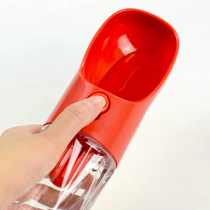 380 мл ПЭТ собака кошка бутылка воды портативный путешествия чашки открытый подача питьевой воды чаша для маленьких и крупных собак капсула товары для домашних животных