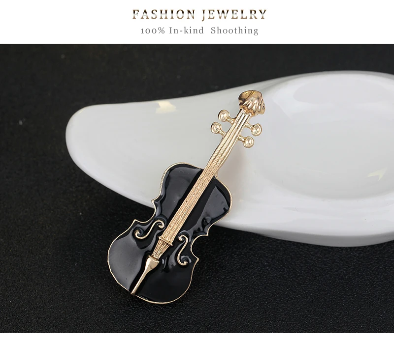 Эмаль Символ музыки Броши для женщин музыкальный инструмент мини-три-1 предмет