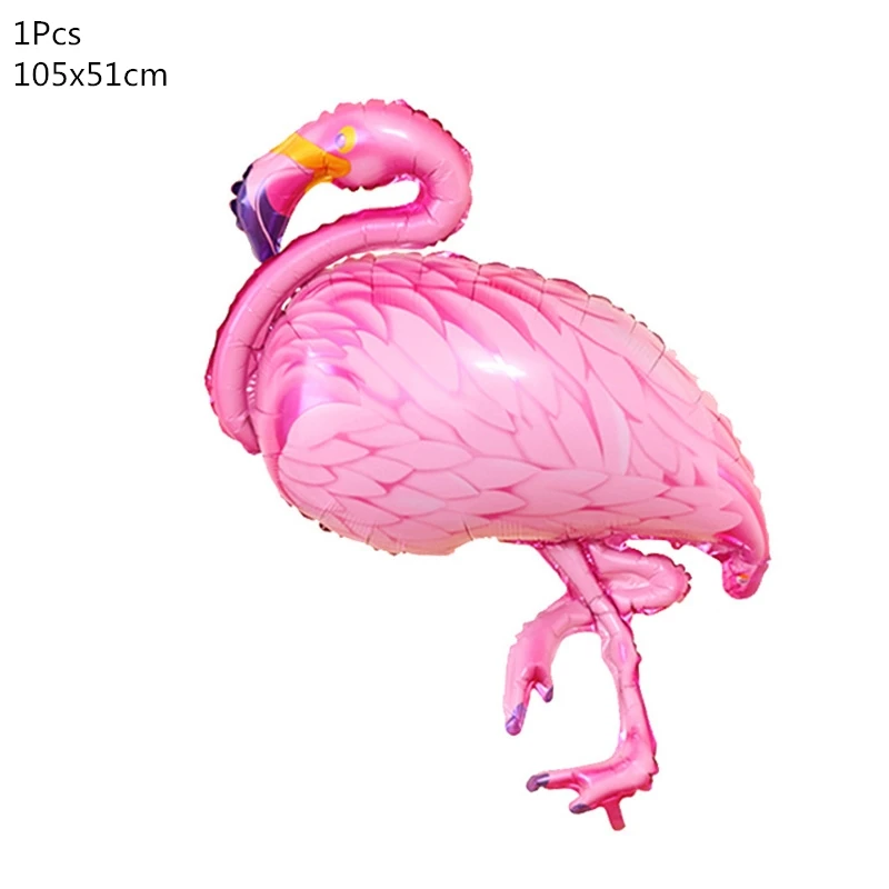 1Pcs Flamingo Тропические Гавайские вечерние украшения Ананас воздушные шары Фламинго Алоха гирлянды Лето Luau вечерние предметы для украшения дня рождения - Цвет: 1Pcs Flamingo