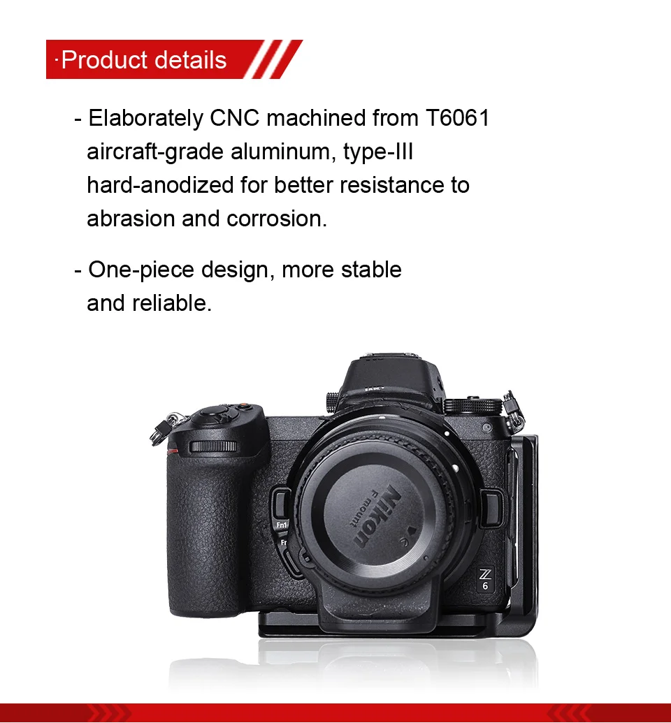 SUNWAYFOTO PNL-Z6 головка штатива быстросъемная пластина для Nikon Z6 Z7 головка штатива l-кронштейн быстросъемная пластина