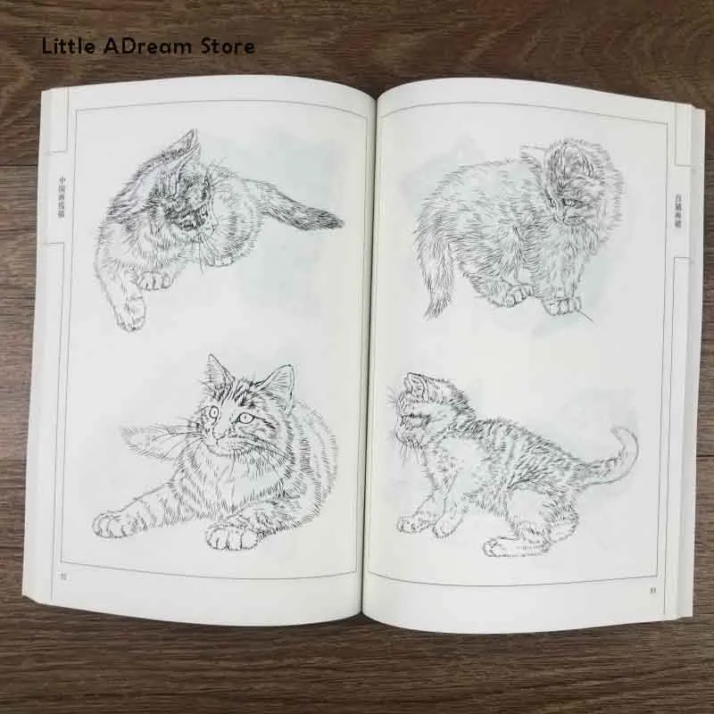 Книга для рисования китайской лески с изображением ста кошек/учебник