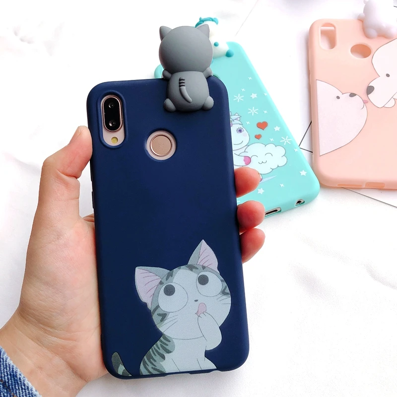 1 Honor 10 Lite 3D чехол для Etui Huawei P Smart чехол Чехол медведь Единорог для Funda Huawei P Smart Honor 10 Lite чехол - Цвет: 1