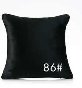 Черный 50x30/45x45/50x50/60x60 см однотонный Бархатный Чехол для подушки, чехол для подушки, плюшевый чехол для подушки, чехол для поясницы, чехол для подушки - Цвет: Черный
