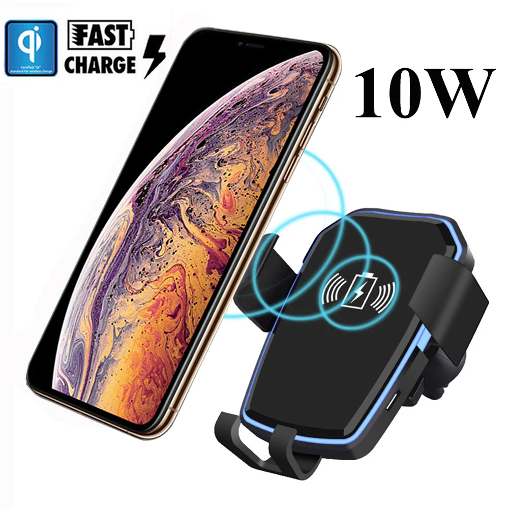 10 Вт QI Беспроводное быстрое зарядное устройство подставка держатель для iPhone X