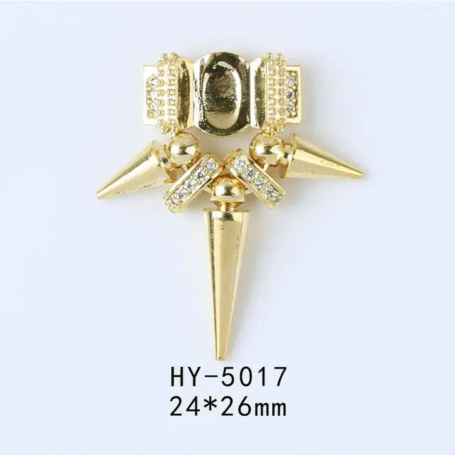 HY5017 10 шт./лот, корона, 3D сплав, дизайн ногтей, циркон, металл, маникюр, аксессуары для ногтей, ювелирные изделия, сделай сам, украшение для ногтей, хрустальный камень, подвески для ногтей - Цвет: HY5017