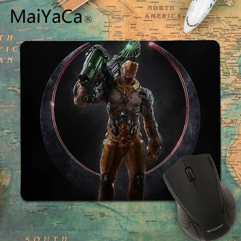 No Lock Edge18x22cm MaiYaCa крутые новые Quake чемпионы индивидуальные коврики для мыши компьютерный Аниме Коврик для мыши и ноутбука резиновый ПК компьютерный игровой коврик для мыши - Цвет: No Lock Edge18x22cm