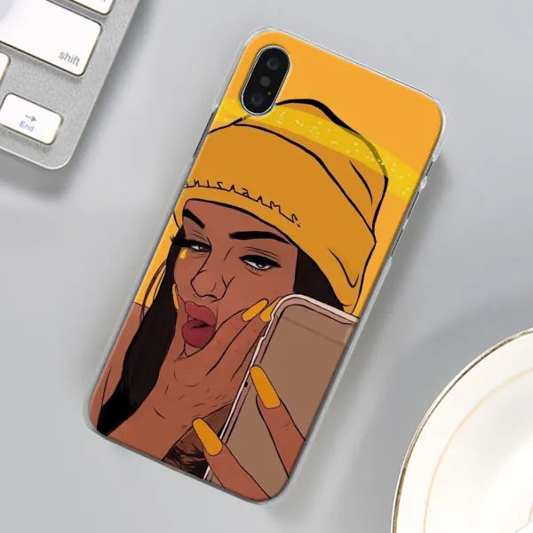 01 Черная девочка меланин Poppin queen чехол для телефона для Apple iPhone X XR 7 8 Plus 6 6s Plus XS MAX 11 Pro Max SE чехол для телефона Coque - Цвет: 01