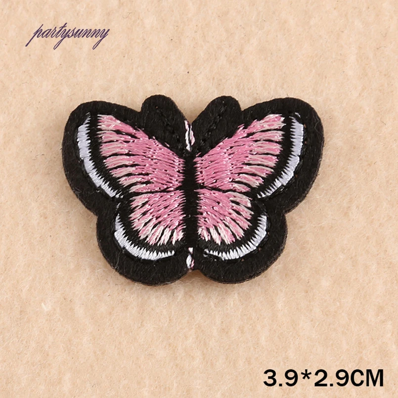 PF Вышивка Патчи Цветок Бабочка Parches Аппликация Утюг на Швейной Ткань Значки