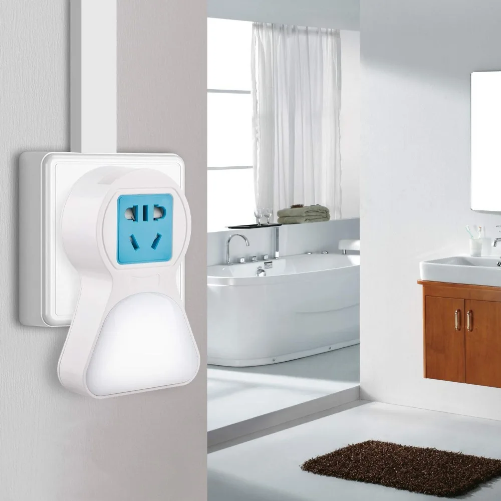 2019 Новый Интеллектуальный ночник с розеткой белый теплый свет переключаемый