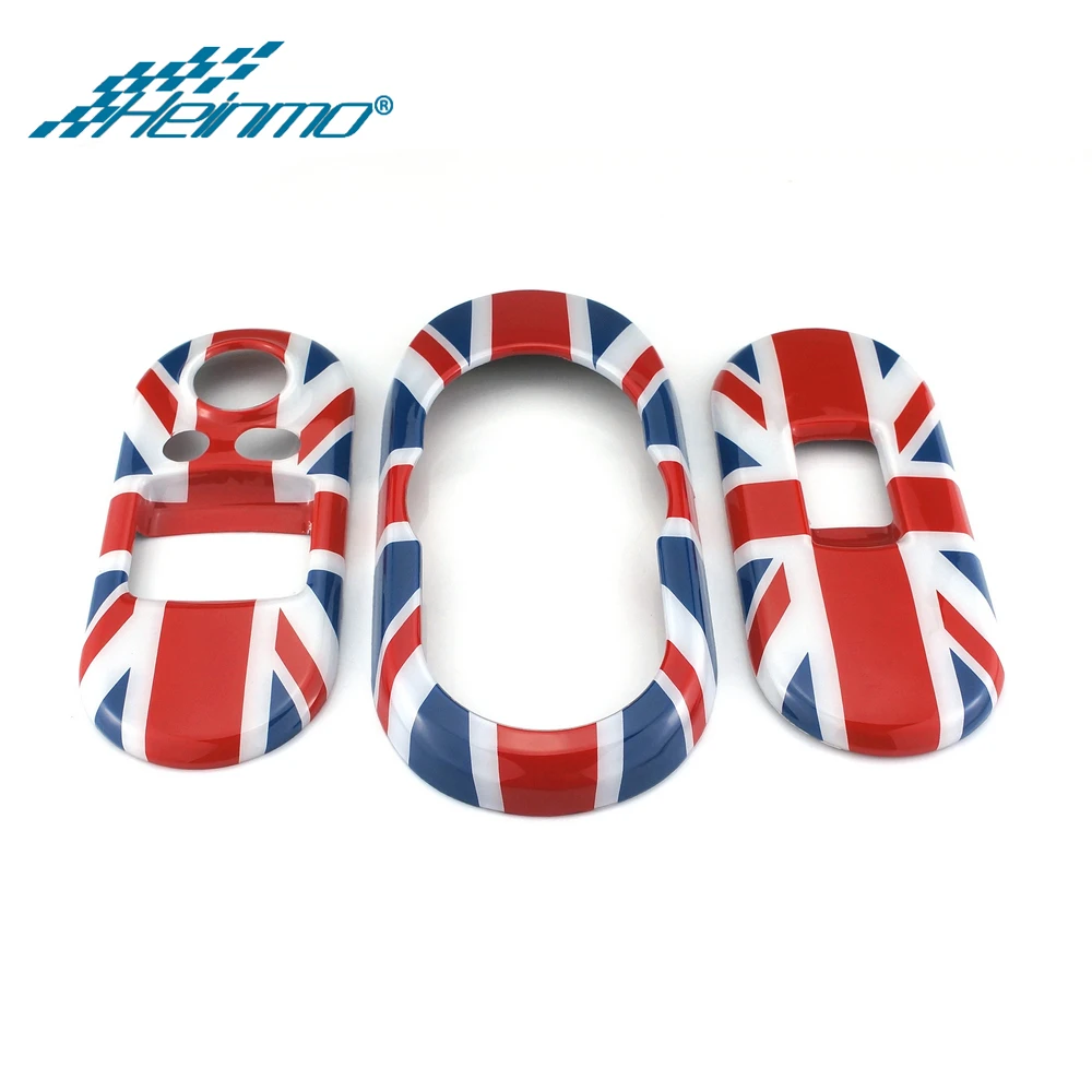 F56 3PCS Red Jack Для MINI Cooper F56 аксессуары стеклоподъемник переключатель панель декоративная крышка наклейка для MINI One автомобильный Стайлинг для MINI F56 - Название цвета: F56 3PCS Red Jack