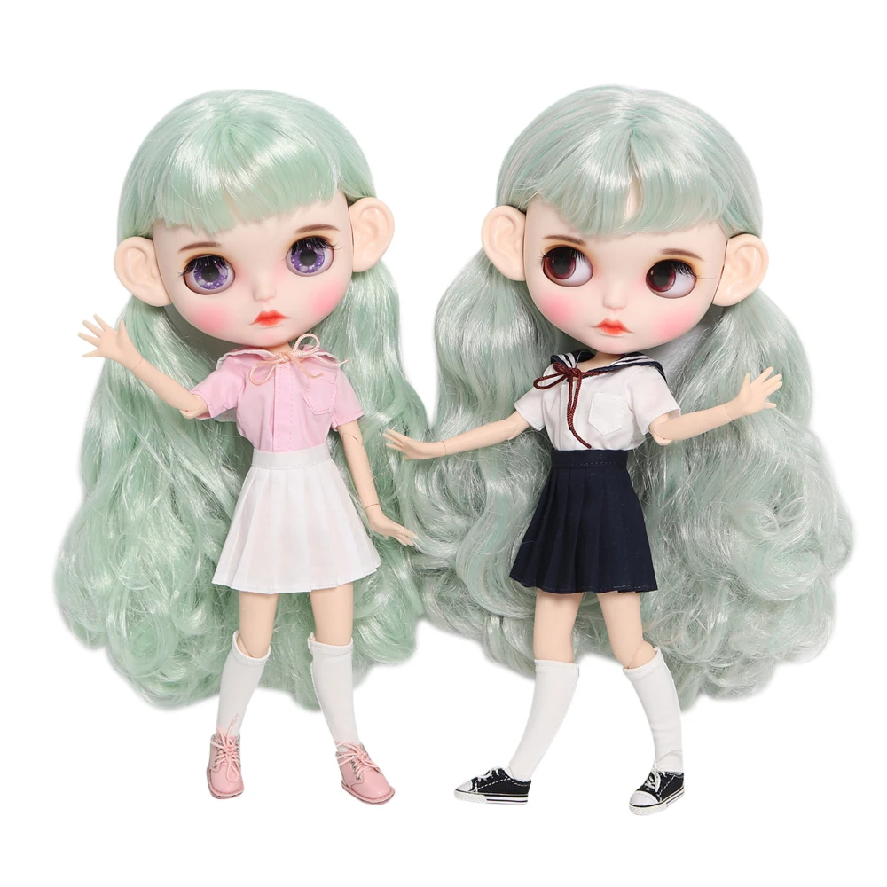 Ледяной DBS Blyth кукольные шарнирной куклы матовая лицевая сторона белая кожа