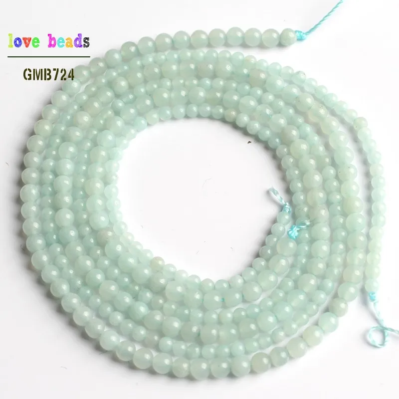 AA amazonite Круглые Бусы из натурального камня Амазонит кварцевый Агаты бусины для изготовления ювелирных изделий Бисероплетение DIY браслет 2 мм 3 мм 1" нити - Цвет: AA amazonite
