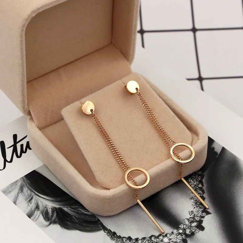 Jiethling бренд бижутерии длинные Цепи кисточкой Длинные Висячие серьги для Для