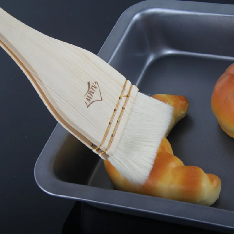 Kitchen accessories Wooden handle Wool brush Non Stick Baking Brush Extruder Liquid Oil Bread Butter Pastry Utensil | Дом и сад