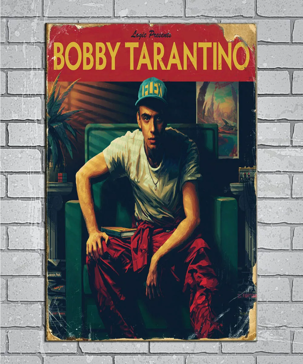 N1036 Logic Bobby Tarantino Mixtape Обложка для альбома хип-хоп светлые парусиновые постеры на