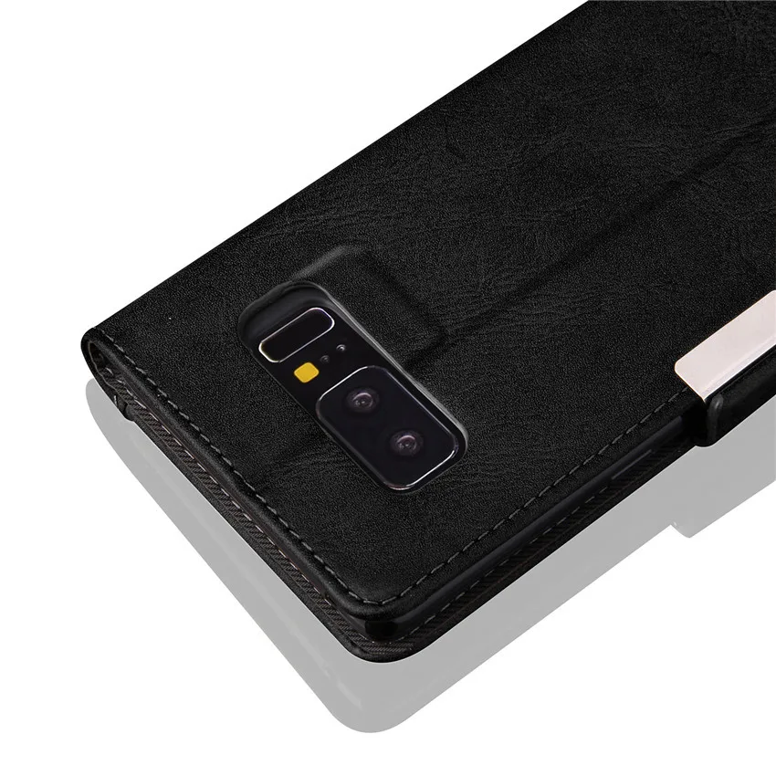 Роскошный кожаный чехол для телефона samsung Galaxy Note 8 держатель карт кошелек