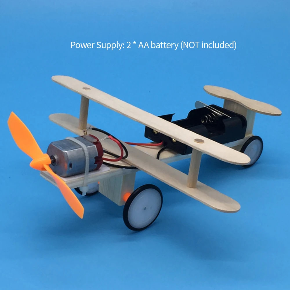 Дерево Электрический самолет Электрический планер DIY Kit Детские игрушки электрическая модель самолёта для детей Летающая модель собраны эксперимент