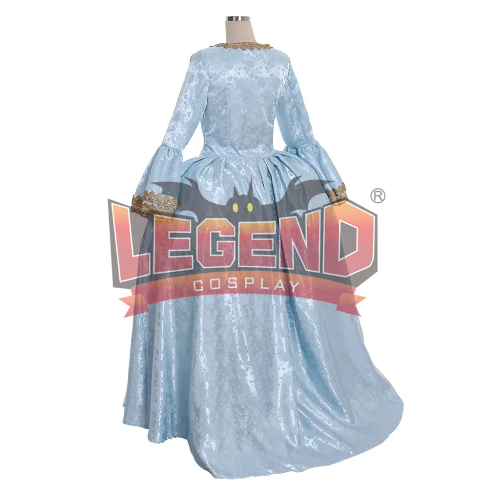 Платье Marie Antoinette Rococo голубое платье с рюшами на спине 18 го века robe a la francaise|Костюмы