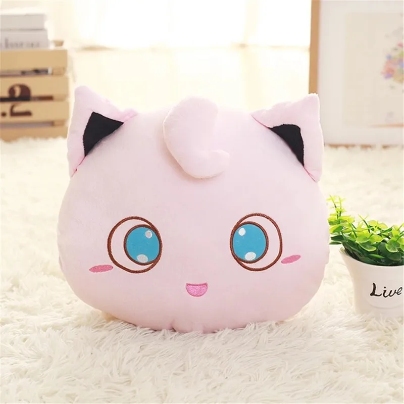 Новая креативная мягкая подушка для рук Snorlax Psyduck Jigglypuff Eevee плюшевая игрушка для детей офисная плюшевая аниме мягкая кукла - Цвет: Jigglypuff