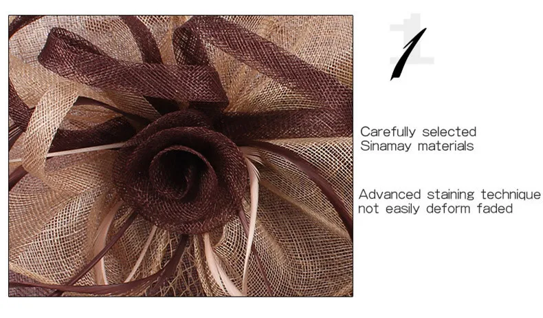 Супер Большое винтажное украшение с перьями Sinamay Hat Hairband Мода для женщин Sinamay повязки на голову чайные вечерние свадебные головные уборы