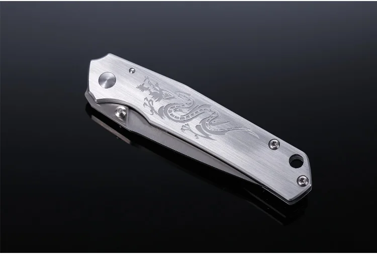 Sanrenmu 7129 Открытый Карманный EDC Кемпинг Складной нож ручка из нержавеющей стали с карманным зажимом для походов выживания