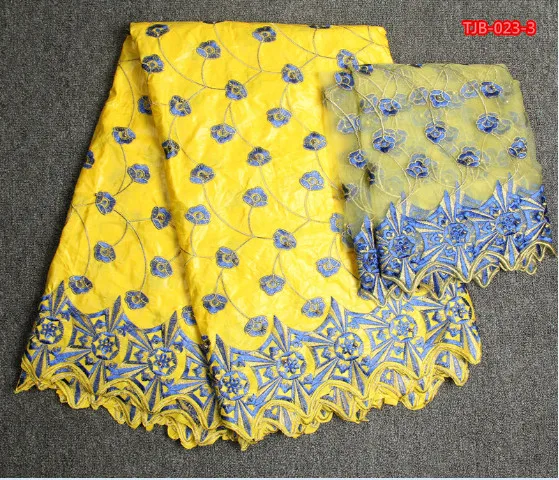 African lace fabric guinea bazin riche set with 2yard french net for blouse 2018 latest getzner Mar-16 | Дом и сад