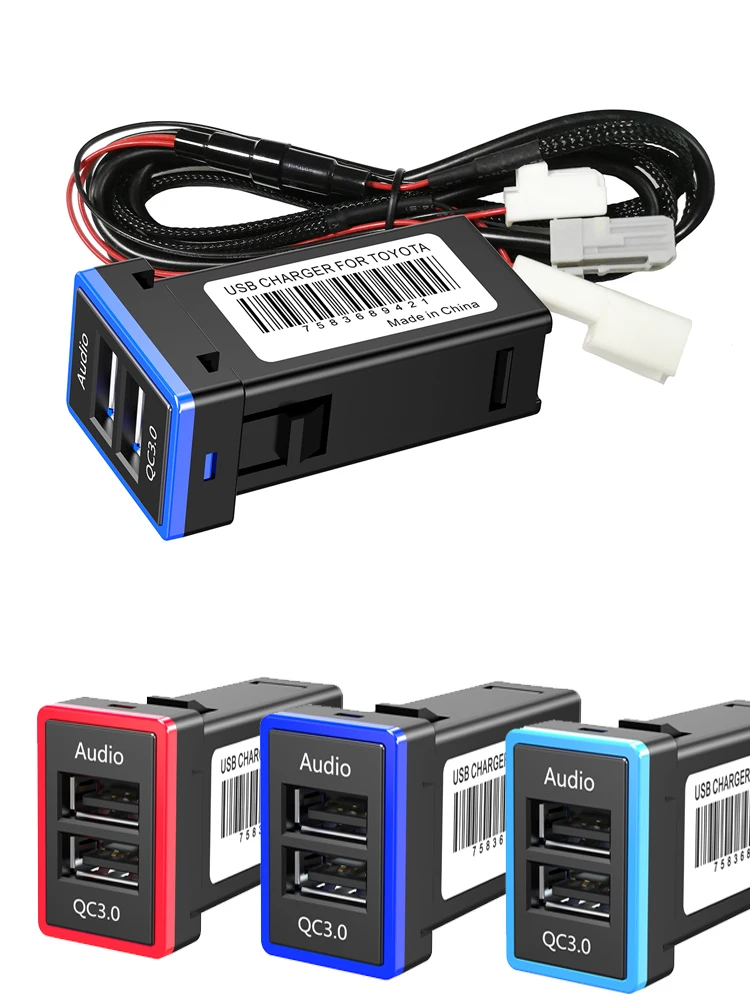 Chelink 5V 2.1A автомобильное двойное USB зарядное устройство разъем интерфейс зарядки для Toyota адаптер питания
