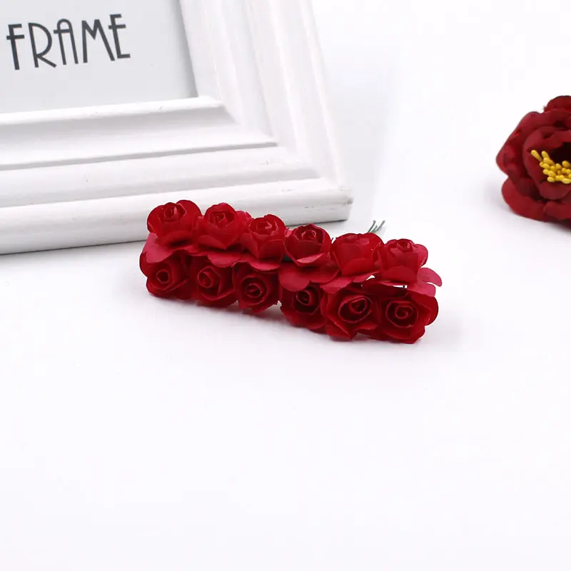 Разноцветные бумажные розы для украшения свадьбы 12 шт./партия 1 см|roses for wedding