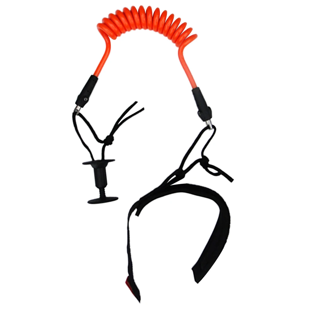 Прочный Оранжевый спиральный поводок 5 мм для серфинга 1 м|Серфинг| |