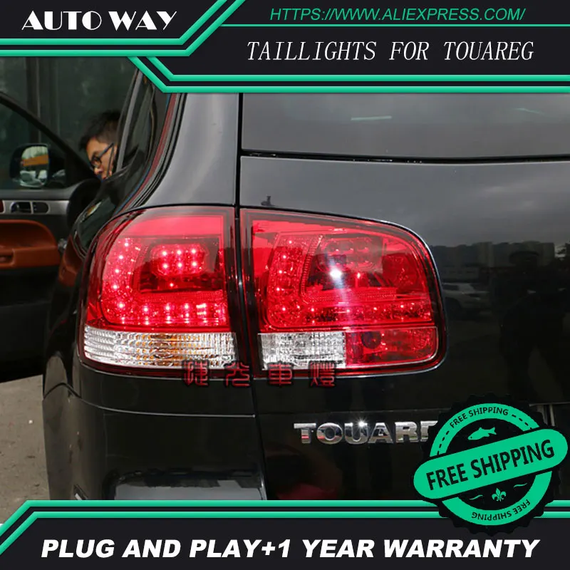 Автомобильный Стайлинг задние фонари для VW Touareg 2010-2010 задние фонари светодиодный задний фонарь задний багажник крышка лампы drl+ сигнал+ тормоз+ обратный