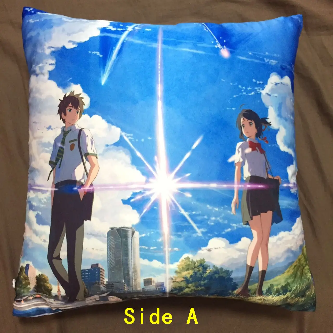 Kimi No Na Wa с вашим именем аниме двухсторонняя подушка чехол s обнимающая Подушка