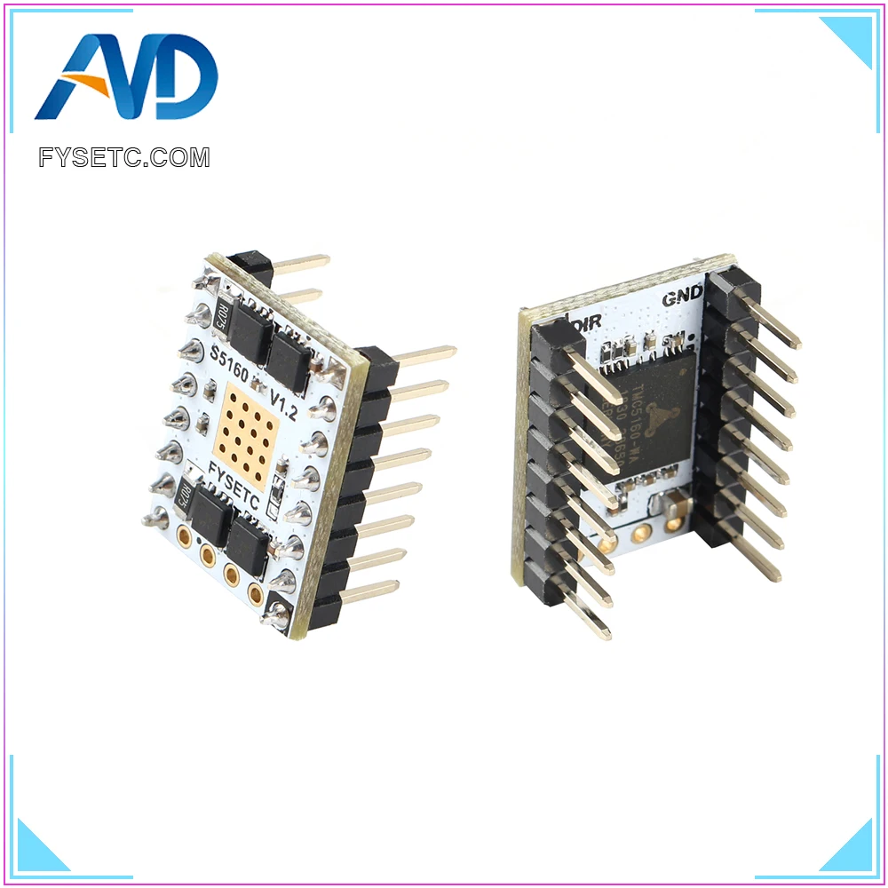2 шт. TMC5160 V1.2 Драйвер шагового двигателя S5160 SPI бесшумный драйвер StepStick для 57 F6 SKR V1.3