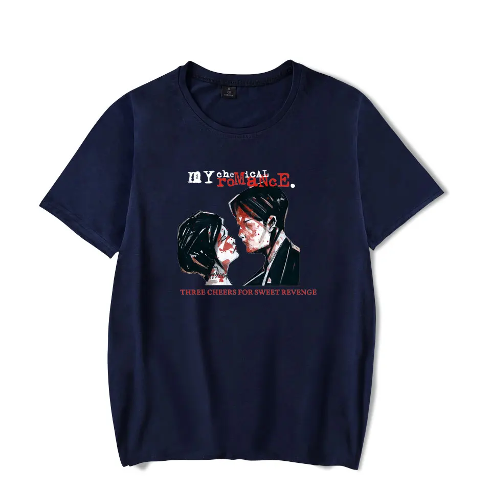 Забавная Мужская футболка My Chemical Romance футболки Для мужчин прохладный и модные женские туфли/Для мужчин одноцветное с круглым О-образным вырезом футболки с коротким рукавом
