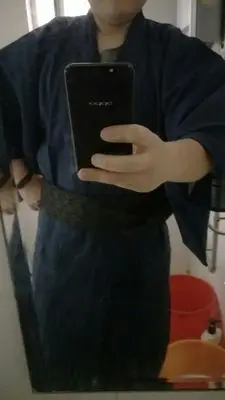 Традиционное японское кимоно Yukata мужской халат из 95% хлопка мужской халат для отдыха с поясом размера плюс набор летних пижам A52801