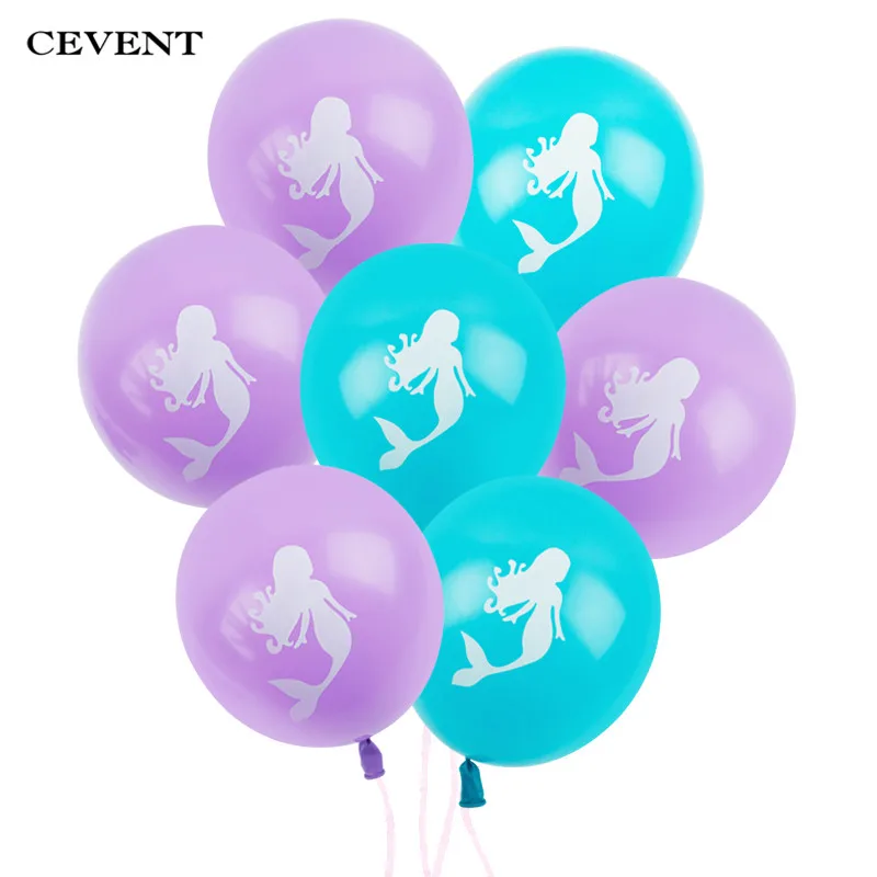 CEVENT 10 шт./компл. воздушные шары для вечеринок Русалочки латексные фиолетовые