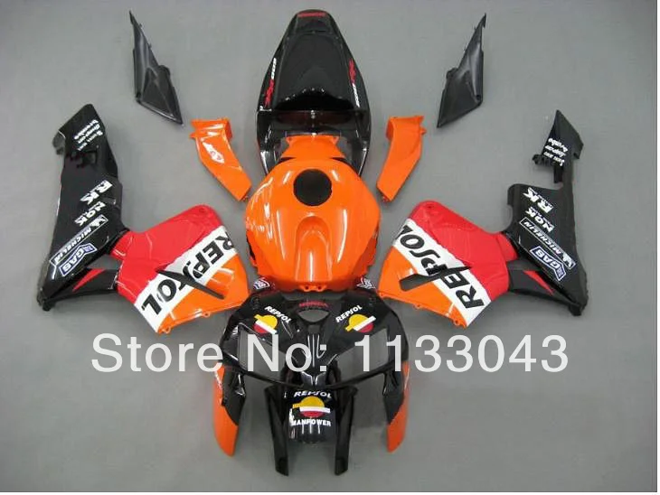 

OEM_quality 100% Fit REPSOL fairings for HONDA CBR600RR 05 06 F5 CBR 600 RR 2005 2006 black red orange injection fairing parts