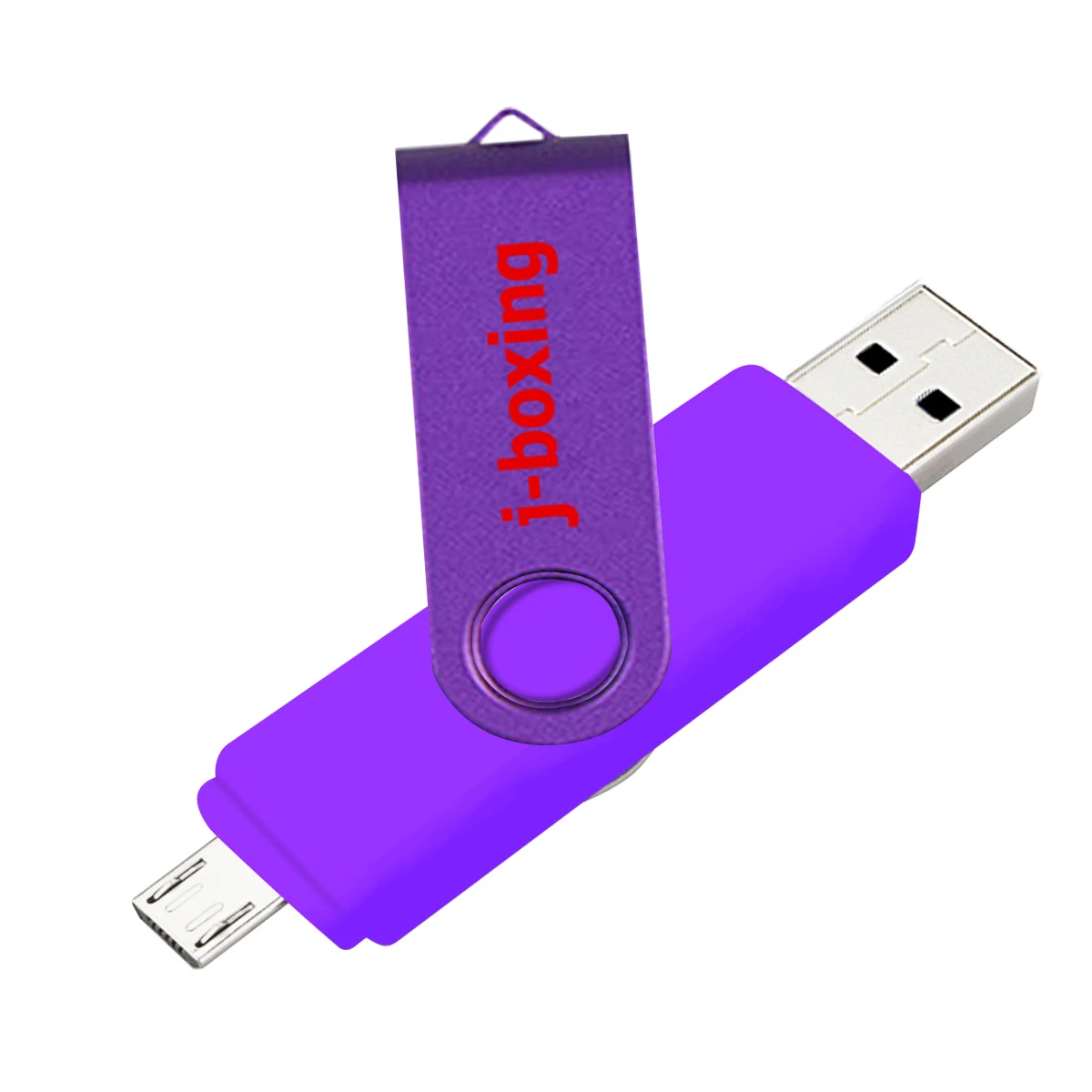 USB флеш накопитель OTG фиолетовый высокоскоростной объемом 64 ГБ 32 16 8 для