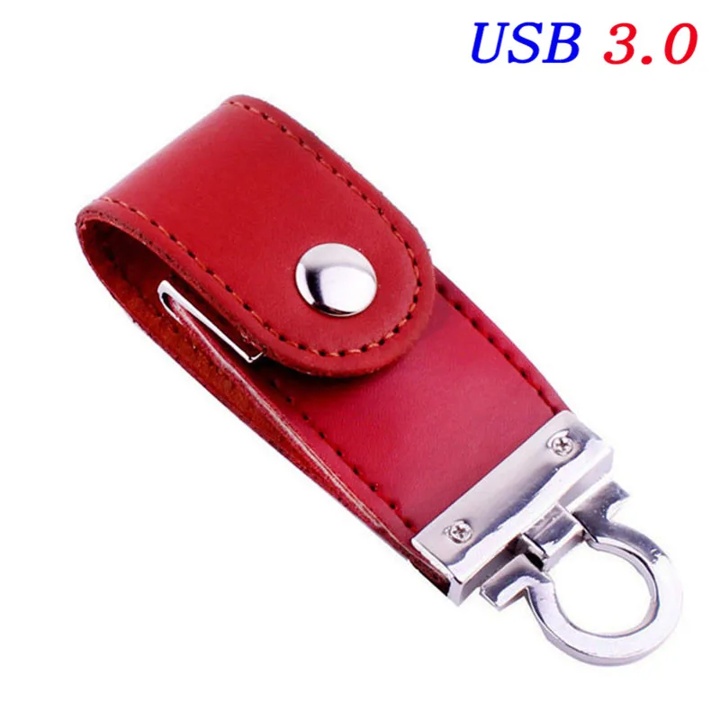 JASTER USB 3,0 логотип клиента кожаный usb флеш-накопитель брелок Флешка 4 ГБ 8 ГБ 16 ГБ 32 ГБ 64 ГБ бизнес карта памяти подарок - Цвет: Brown