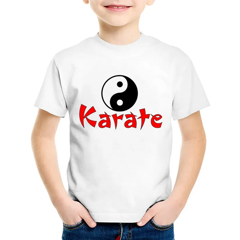 Модные детские футболки с принтом каратэ Kick MMA Shotokan летние короткими рукавами для