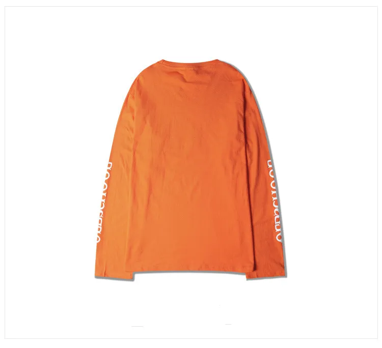 Ulzzang корейский стиль High Street бренд Kanye Кокосовая футболка с длинным рукавом буквенный принт пара оверсайз S~ 3XL