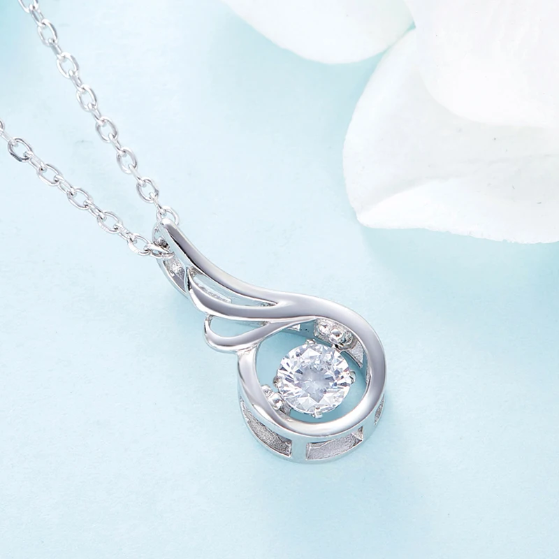 Cdyle ожерелье с танцующим камнем Женские Подвески австрийские стразы амулет S925