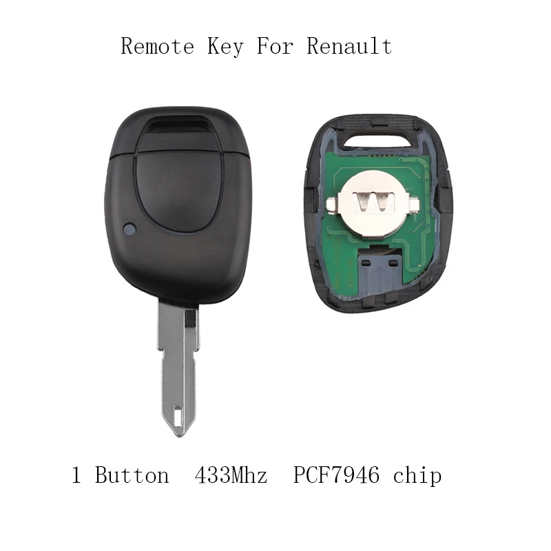 1 Кнопка 433 МГц PCF7946 чип дистанционного брелока для RENAULT Twingo Clio Master KANGO ключи от автомобиля NE73 лезвие