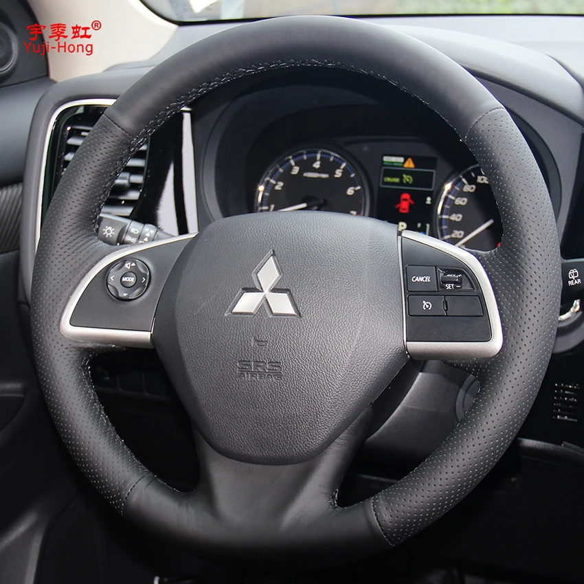 Чехол для руля Yuji-Hong искусственная кожа Mitsubishi Outlander 2006-2012 сшитый вручную |
