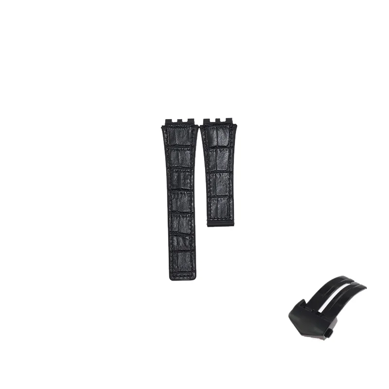 Without Black Clasp Модный силиконовый и кожаный ремешок 22 мм для часов серии TAG HEUER, качественный ремешок унисекс, мягкий ремешок для часов CARRERA, браслет на запястье - Band Color: Without Black Clasp