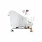 Акриловые 3D зеркальные резные наклейки на стену для двери ванной комнаты, декоративный знак, наклейки золотого и серебряного цвета Забавный Логотип для отеля, 1 комплект